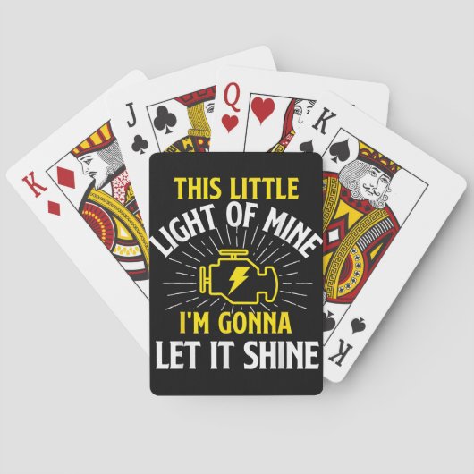 Jeu De Cartes Engine Control Light - Car Guy Auto Mechanic (dos)