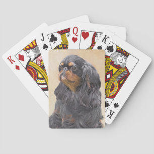 Jeu De Cartes English Toy Spaniel Peinture Animal Art original