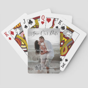 Jeu De Cartes Enregistrez la date simple code QR minimal détails