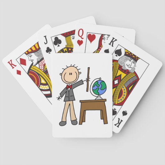 Jeu De Cartes Enseignant Avec Globe (dos)