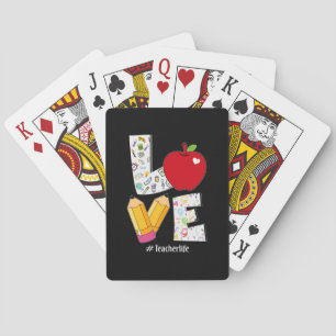 Jeu De Cartes Enseignant Cadeau Amour Enseignant Vie