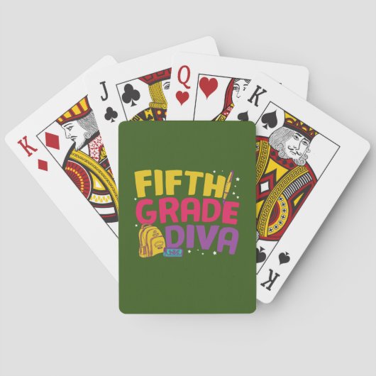 Jeu De Cartes Enseignant de 5e année Diva de 5e année (dos)