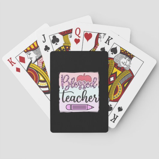 Jeu De Cartes Enseignant de la Journée béni (dos)