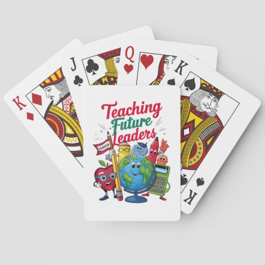 Jeu De Cartes Enseignement Rétro Dirigeants Futurs Enseignant Éc (dos)