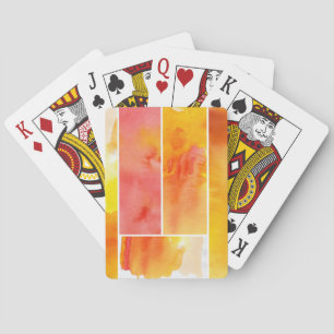 Jeu De Cartes Ensemble d'aquarelle abstraite peinte à la main