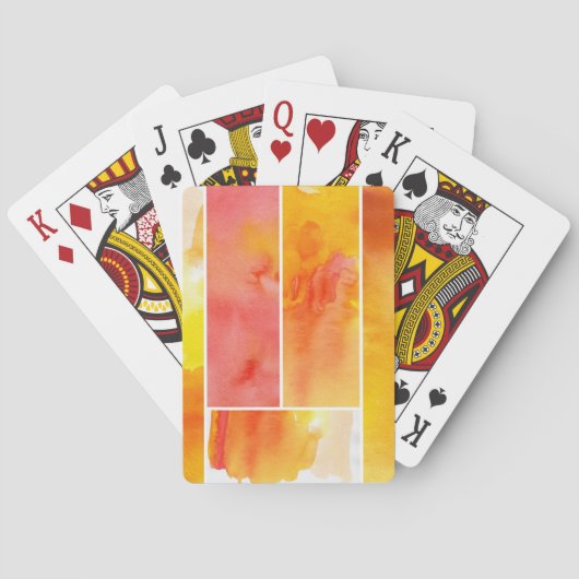 Jeu De Cartes Ensemble d'aquarelle abstraite peinte à la main (dos)