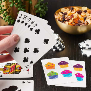 Jeu De Cartes Ensemble de Cupcakes avec Paillettes Dessert Lumin