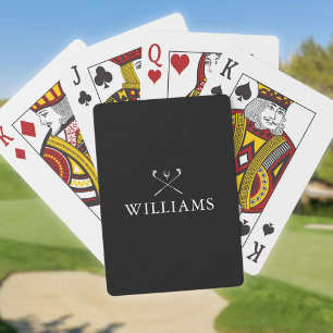 Jeu De Cartes Ensembles de golf personnalisés noir et blanc avec