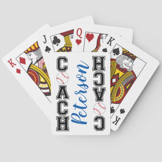 Jeu De Cartes Entraîneur de baseball merci cadeau - batup! (dos)