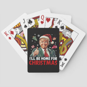 Jeu De Cartes Enveloppe cadeau Trump Je serai à la maison pour