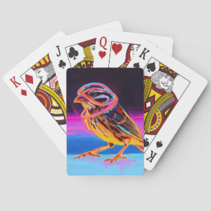 Jeu De Cartes Épervier de néon avec des accents lumineux