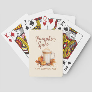 Jeu De Cartes Épice citrouille - Feuillage de fin et d'automne