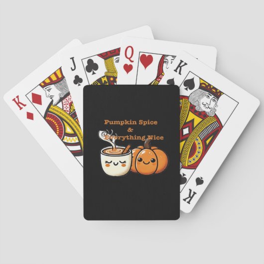 Jeu De Cartes Épices citrouilles et tout Nice - Automne automne (dos)