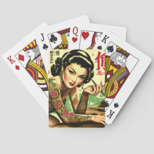 Jeu De Cartes Épingle orientale rétro