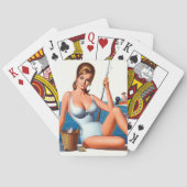 Jeu De Cartes Épinglette de pêche rétro (dos)