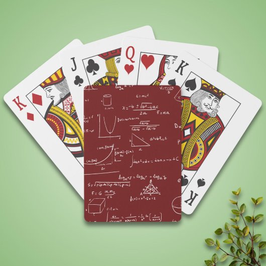Jeu De Cartes Équations mathématiques simples de marron Formules