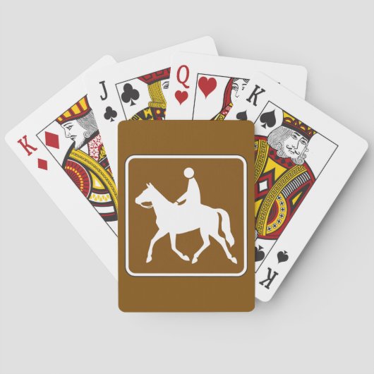 Jeu De Cartes Equestrian Trail Riding Horse Silhouette Icon (dos)
