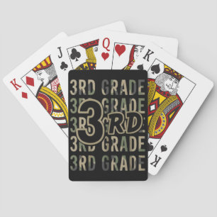 Jeu De Cartes Équipe camouflage 3e année Équipe de retour à l'éc