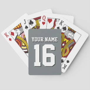 Jeu De Cartes Équipe de Jersey Charcoal Grey Sports