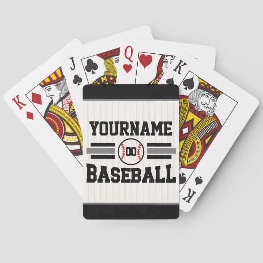 Jeu De Cartes Équipe de joueurs de baseball rétro personnalisés  (dos)