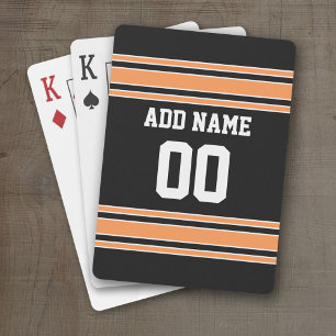 Jeu De Cartes Équipe Jersey avec le nom et le nombre faits sur