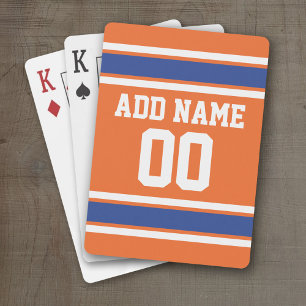 Jeu De Cartes Équipe Jersey avec nom et numéro personnalisés
