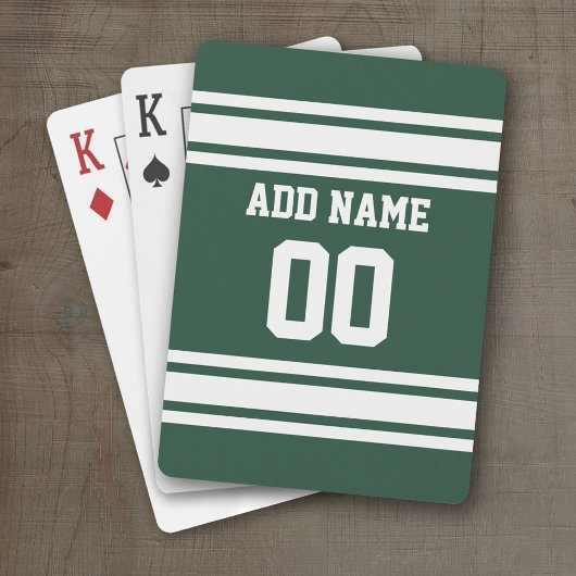 Jeu De Cartes Équipe Jersey avec nom et numéro personnalisés