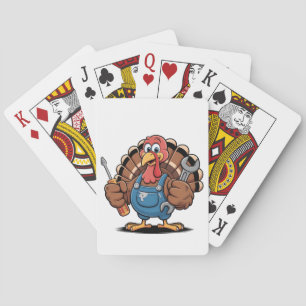 Jeu De Cartes Équipe Mécanique Turquie Gobbler d'action de grâce