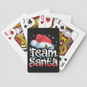 Jeu De Cartes Équipe Santa Claus Noël Famille Pyjama Assorti