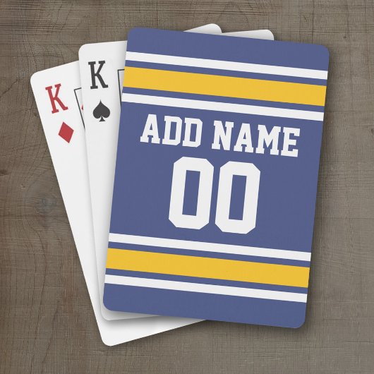 Jeu De Cartes Équipe sportive Jersey avec nom et numéro personna