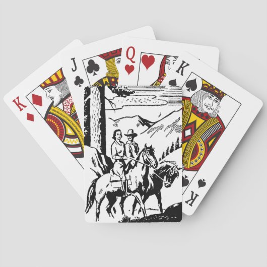 Jeu De Cartes Équitation Rétro (dos)