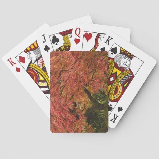 Jeu De Cartes Érable japonais en couleur (dos)