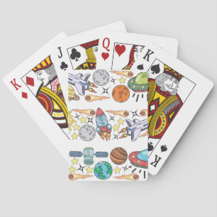 Jeu De Cartes Espace extra-atmosphérique : Doodles Vintages tiré