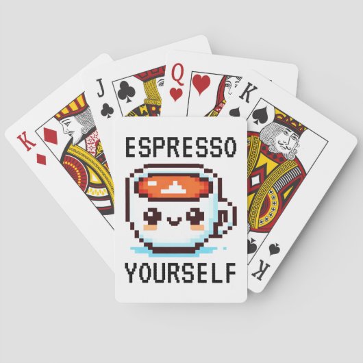 Jeu De Cartes Espresso Yourself - Drôle Pixel Art Conception Caf (dos)