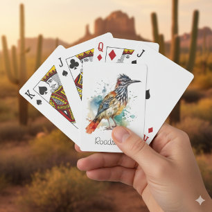 Jeu De Cartes Esprit du désert, Grand Géocoucou en aquarelle, pe