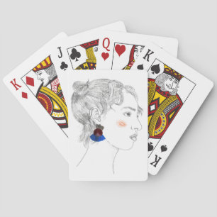 Jeu De Cartes Esquisse d'aperçu - Portrait