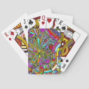 Jeu De Cartes Esquisse Imaginaire Art - Fleurs Abstraites 1