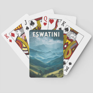 Jeu De Cartes Eswatini Illustration Voyage Art Vintage