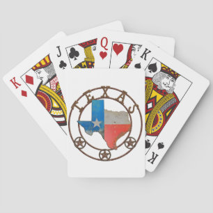 Jeu De Cartes État du Texas Fer forgé
