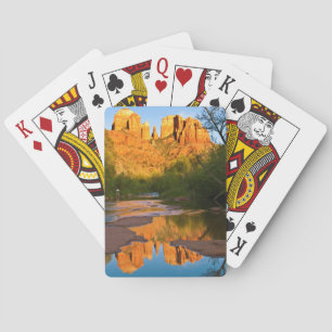 Jeu De Cartes États-Unis, Arizona. Cathedral Rock au coucher du 