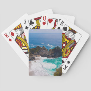 Jeu De Cartes États-Unis, Californie. Vue sur les chutes de Mcwa