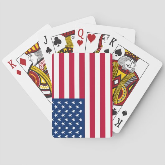 Jeu De Cartes États-Unis Drapeau américain étoiles et rayures (dos)