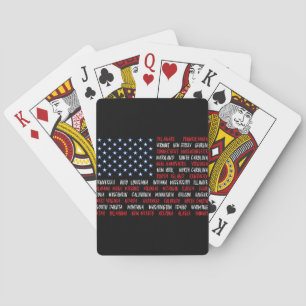 Jeu De Cartes États-Unis Drapeau américain Tous les 50 noms d'Ét