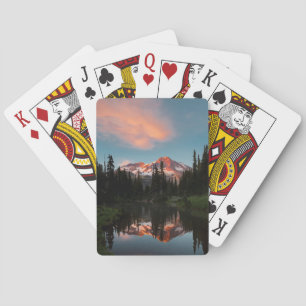 Jeu De Cartes États-Unis, État de Washington. Mt. Rainier réfléc
