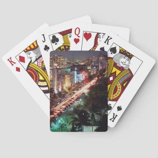 Jeu De Cartes États-Unis, Floride, Miami Beach, Ocean Drive, Art (dos)