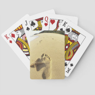 Jeu De Cartes États-Unis, Hawaï, Maui, Makena Beach, Empreinte e