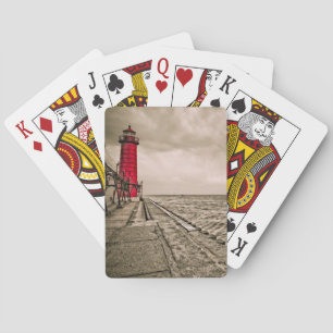 Jeu De Cartes États-Unis, Michigan, phare de Grand Haven