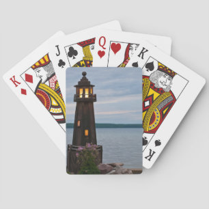 Jeu De Cartes États-Unis, Michigan. Phare de Yard Decoration