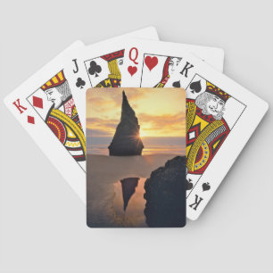 Jeu De Cartes États-Unis, Oregon. Formation rocheuse au coucher