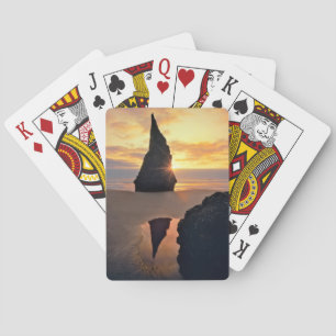 Jeu De Cartes États-Unis, Oregon. Formation rocheuse au coucher